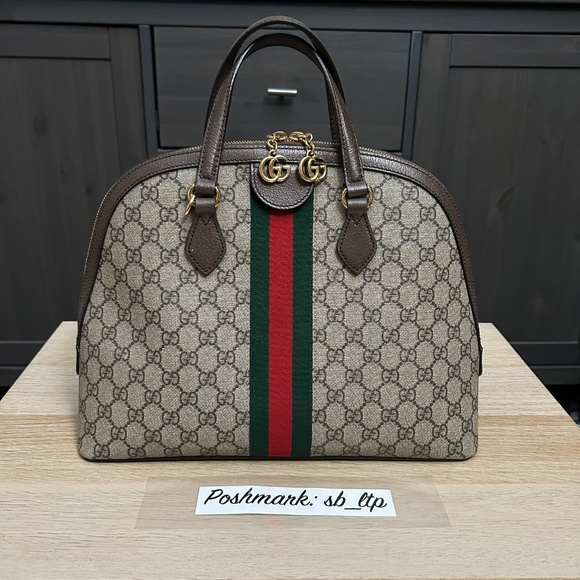 Authentic Gucci GG Supreme Medium Dome Ophidia Bag - Picture 3 of 6